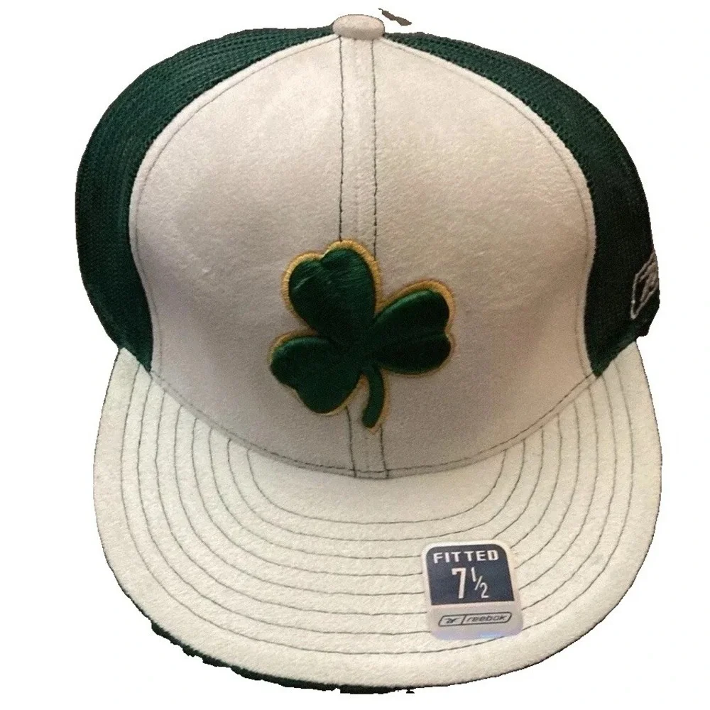 Reebok‎ Suede With Mesh Back Boston Celtics Fitted Hat. Size 7-1/2